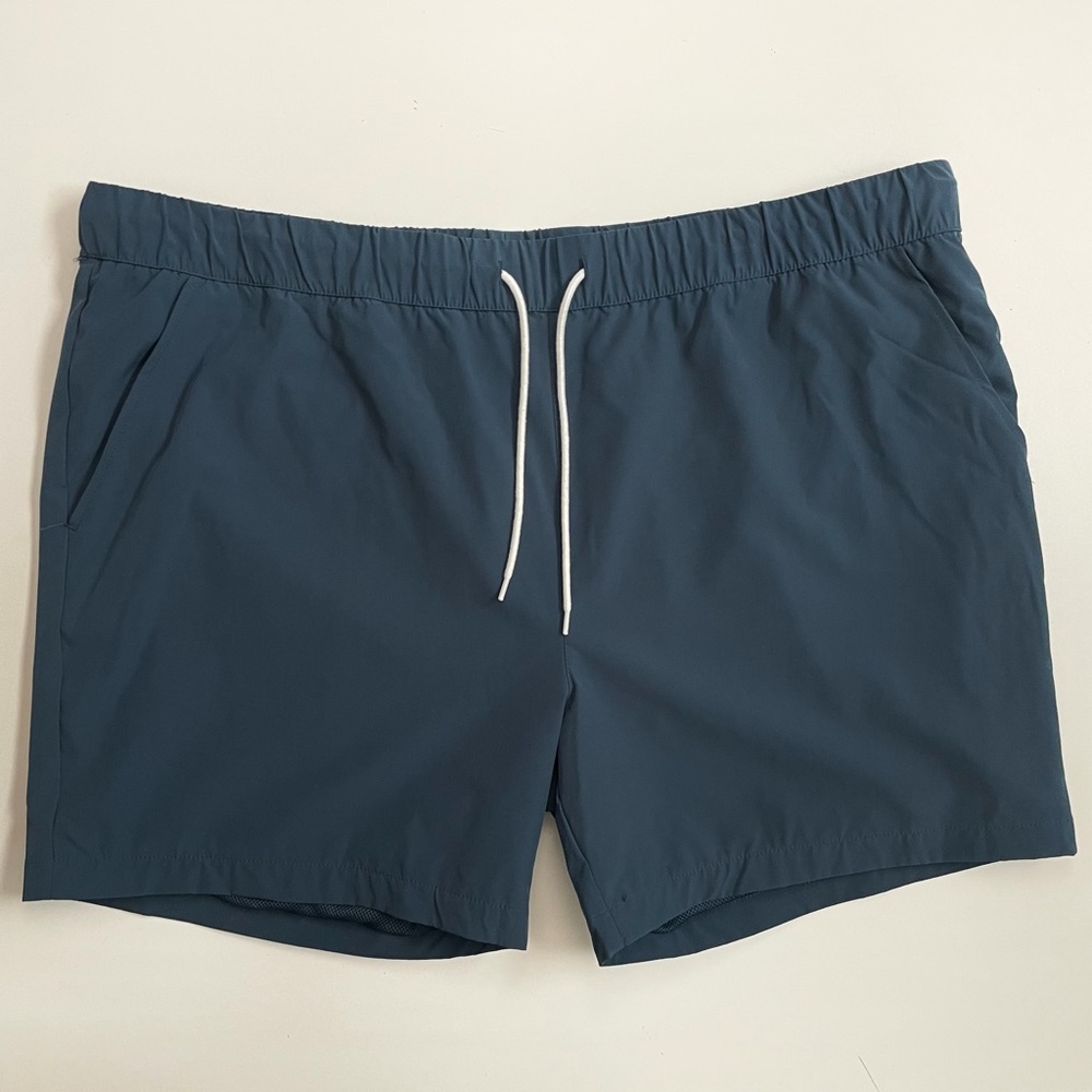 Original Use Shorts Athletic Performance Exercise Lounge Pull On Blue Green